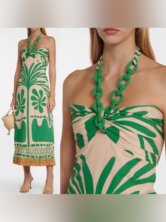 Johanna Ortiz Dresses & Skirts - NEW Johanna Ortiz Ritmo Vivo Halter Midi Dress Cut Out Size 2
